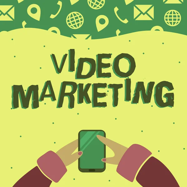Testo Che Mostra Ispirazione Video Marketing Concetto Che Significa Creare — Foto Stock