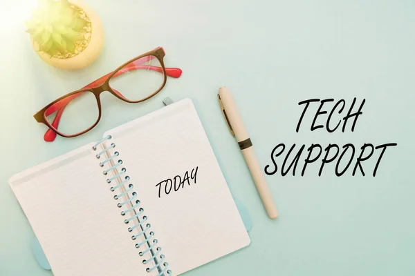 Conceptual caption Tech Support, Word for Assisting individuals who are having technical problems Flashy School Office Supplies, Teaching Learning Collections, Writing Tools,