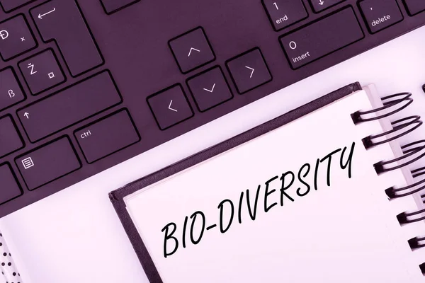 Tekst Bijschrift Presenteren Bio Diversiteit Woord Geschreven Verscheidenheid Van Leven — Stockfoto