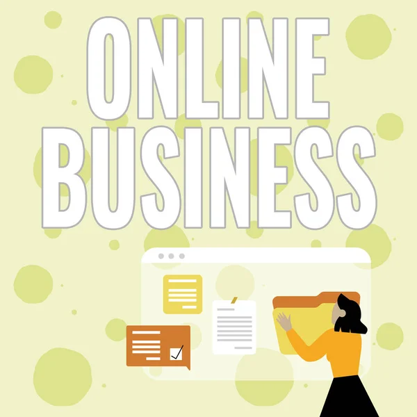 Handschrift Tekst Online Business Woord Voor Commerciële Transactie Delen Van — Stockfoto