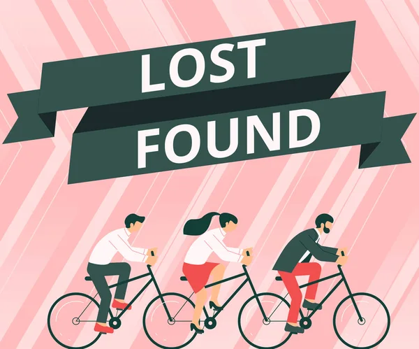 Χειρόγραφο Κείμενο Lost Found Business Concept Πράγματα Που Έχουν Μείνει — Φωτογραφία Αρχείου