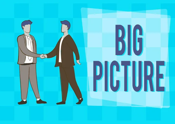 Szöveg Megjelenítése Big Picture Concept Jelentés Legfontosabb Tények Bizonyos Helyzetekről — Stock Fotó