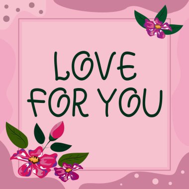 Sana duyulan ilhamı, iş konseptini, renkli çiçeklerle süslenmiş çerçeveyi ve ahenkli bir şekilde düzenlenmiş yeşilliği gösteren bir metin..