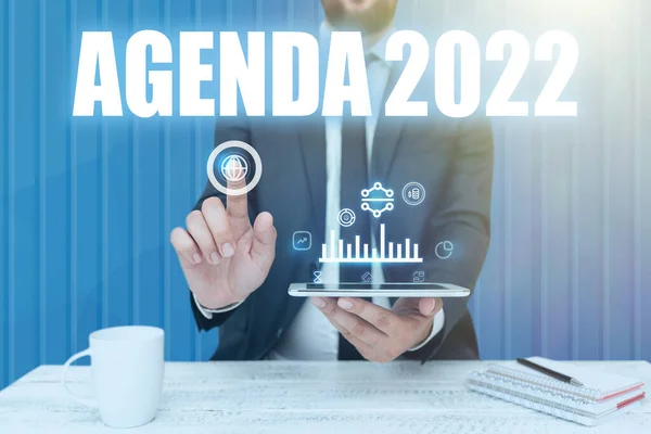 Légende Texte Présentant Agenda 2022 Business Idea List Activities Order — Photo