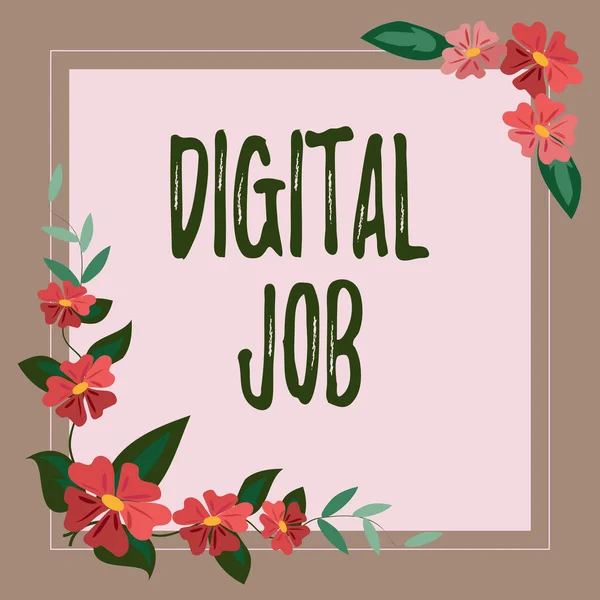 Inspiratie Tonen Teken Digitale Job Business Concept Krijgen Betaald Taak — Stockfoto