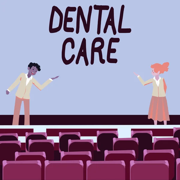 Έμπνευση Που Δείχνει Σημάδι Οδοντιατρική Φροντίδα Λέξη Για Διατήρηση Των — Φωτογραφία Αρχείου