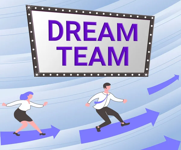 Hand Writing Sign Dream Team Business Concept Preferred Unit Group — Φωτογραφία Αρχείου