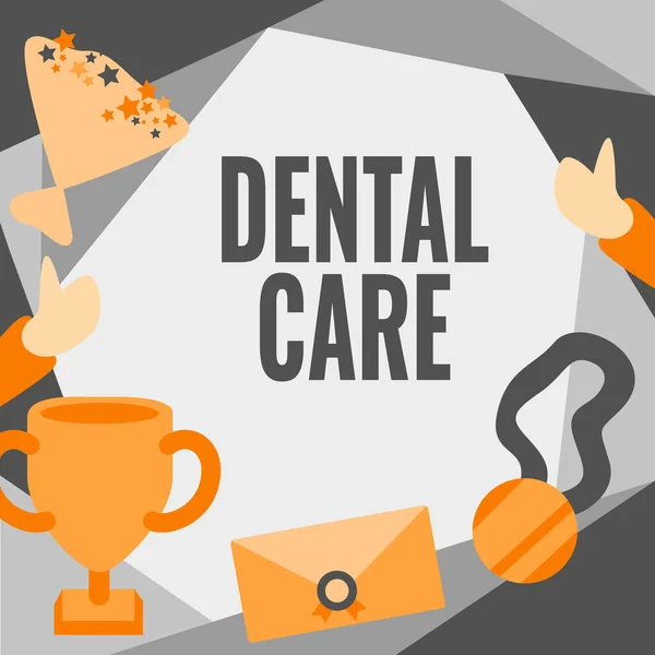 Conceptual Display Dental Care Business Schaufenster Wartung Gesunder Zähne Oder — Stockfoto