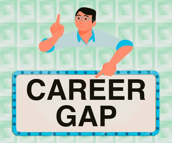 Conceptual Caption Career Gap Business Overview Scéna Které Chvíli Přestanete — Stock fotografie