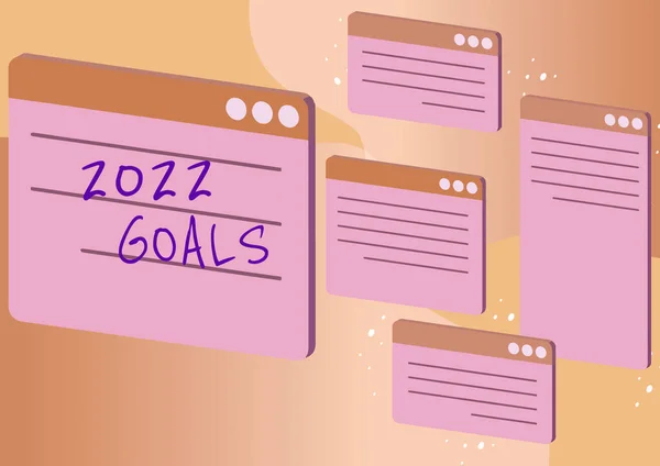 손쓰기 2022 Hand Writing Sign 2022 Goals 콘셉트 Concept 성공적 — 스톡 사진