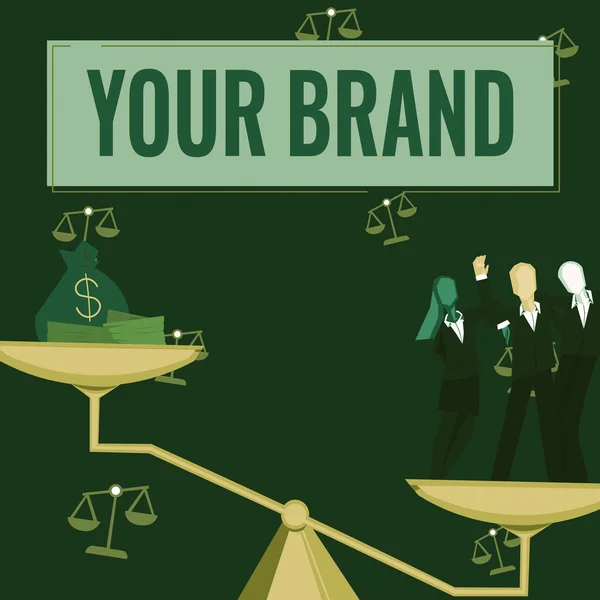 Ihletet Adó Szöveg Your Brand Business Approach Bármilyen Név Amely — Stock Fotó