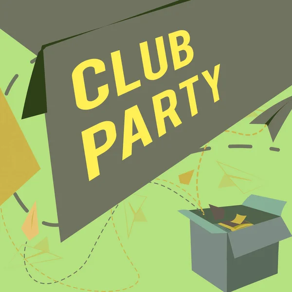 Inspiração Mostrando Sinal Club Party Visão Geral Negócio Reunião Social — Fotografia de Stock