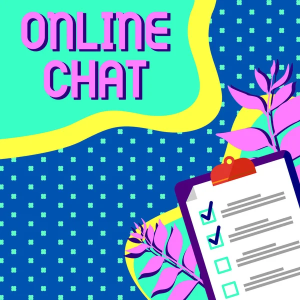 Κείμενο Που Δείχνει Έμπνευση Online Chat Έννοια Που Σημαίνει Ότι — Φωτογραφία Αρχείου