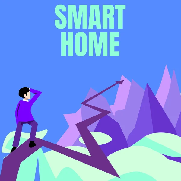 Konzeptionelle Bildunterschrift Smart Home Word Geschrieben Auf Automatisierungssystem Steuerung Beleuchtung — Stockfoto