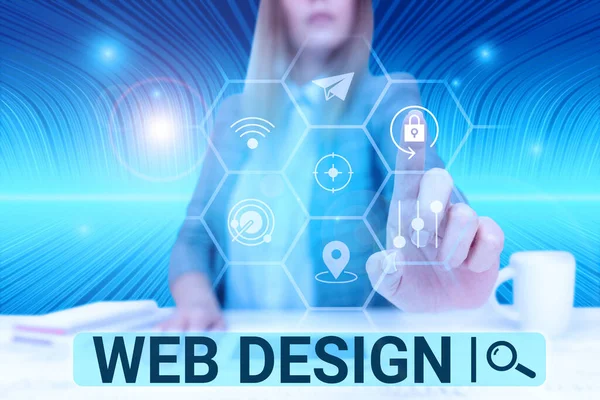 Signe Écriture Main Web Design Concept Entreprise Qui Est Responsable — Photo