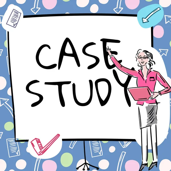 Tekstbord Met Case Study Business Approach Een Onderwerp Dat Moet — Stockfoto