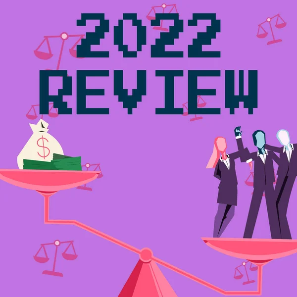 Текст Показує Натхнення 2022 Огляд Бізнесу Огляд Важливих Подій Або — стокове фото