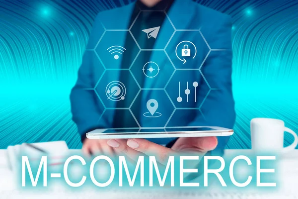 Conceptueel Bijschrift Commerce Concept Betekent Commerciële Transacties Elektronisch Uitgevoerd Door — Stockfoto
