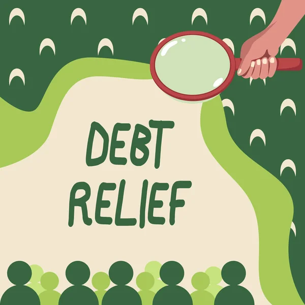 Conceptual Caption Debt Relief Conceptual Photo Partial Total Remission 국가간의 — 스톡 사진