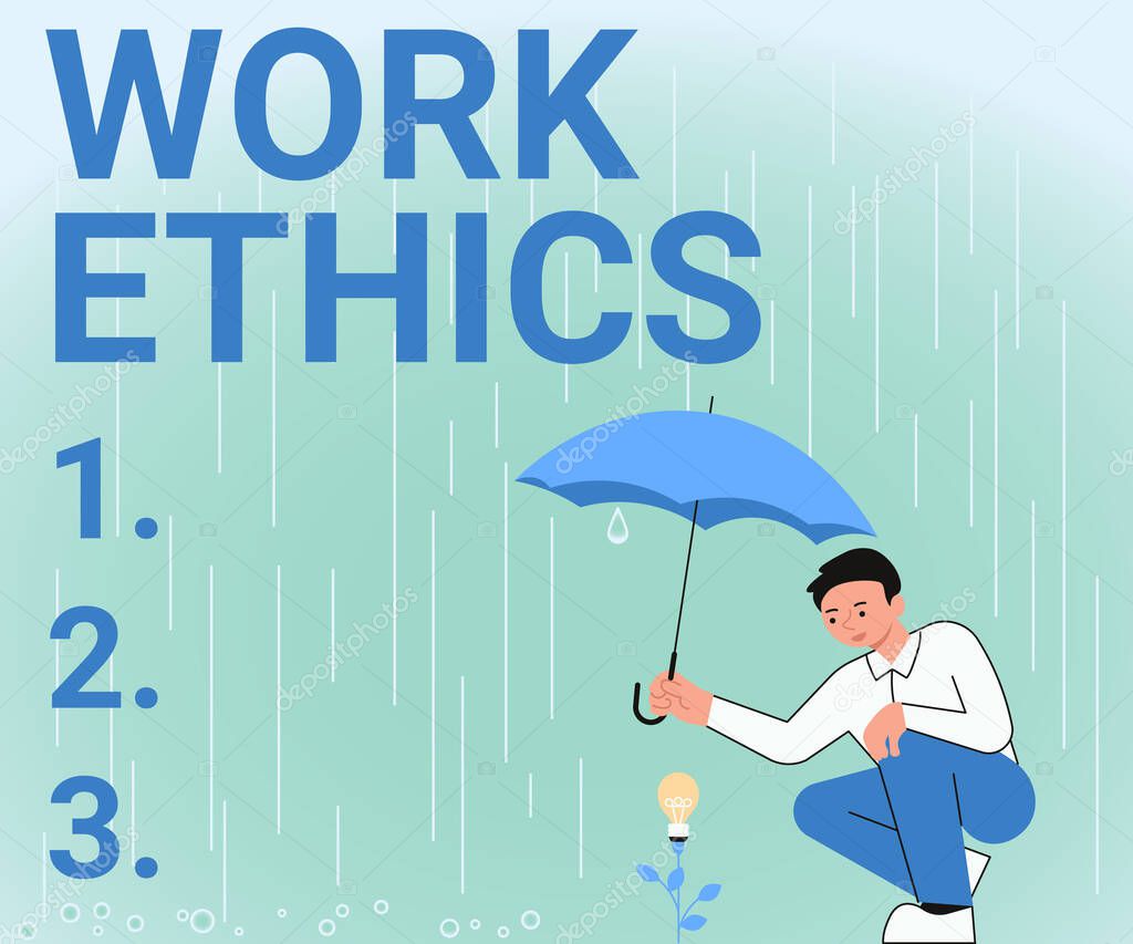 Leyenda conceptual Ética de trabajo, Enfoque empresarial Un conjunto de