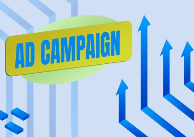 Metin Ad Kampanyası, İnternet Arrow sistemi aracılığıyla özel ürün veya servisin kavramsal fotoğraf tanıtımı, başarılı projenin tamamlandığını sembolize eden metin yazımı.