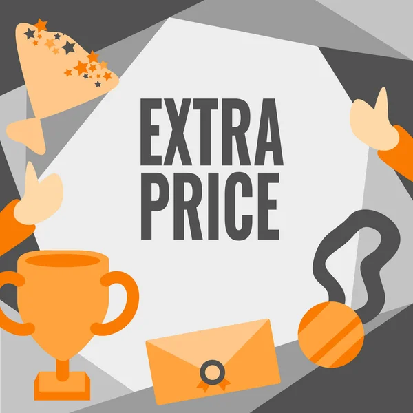 Extra Price Conceptual Photo Extra Price Definition Normal Degree People — 스톡 사진
