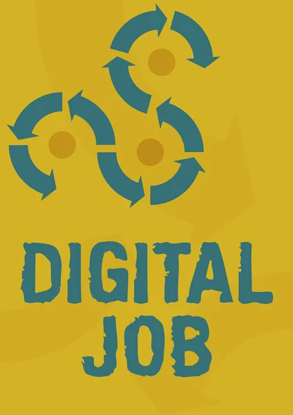 Text Tecken Som Visar Digital Job Business Showcase Betalt Uppgift — Stockfoto