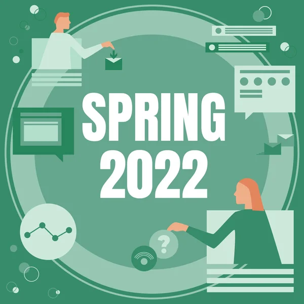 Handskrift Text Våren 2022 Business Showcase Tid Året Där Blommorna — Stockfoto