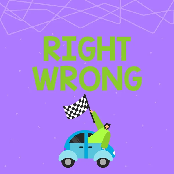Right Wrong Business Showcase Choose Two Decision Right Bad One — 스톡 사진