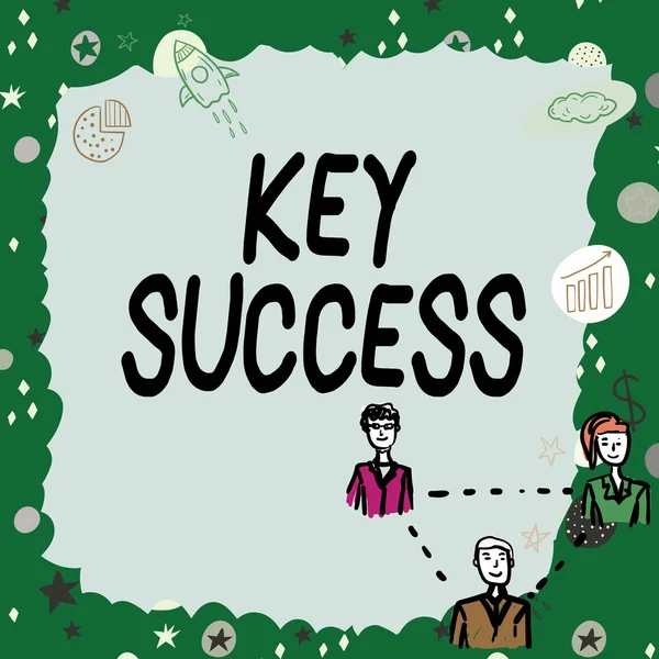 Текст Показує Натхнення Key Success Word Цілому Від Трьох Яти — стокове фото
