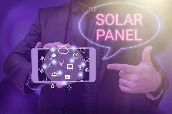 Inspiration Showing Sign Solar Panel Business Approach Designed Absorb Suns — Stock Photo, Image