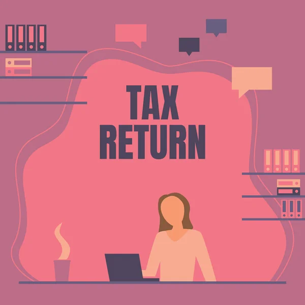 Inspiration Für Die Steuererklärung Internet Konzept Mit Dem Der Steuerzahler — Stockfoto