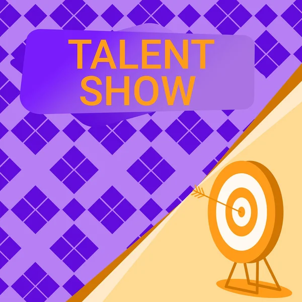 Handskrift Tecken Talent Show Begreppet Mening Konkurrens Underhållare Visa Gjutning — Stockfoto