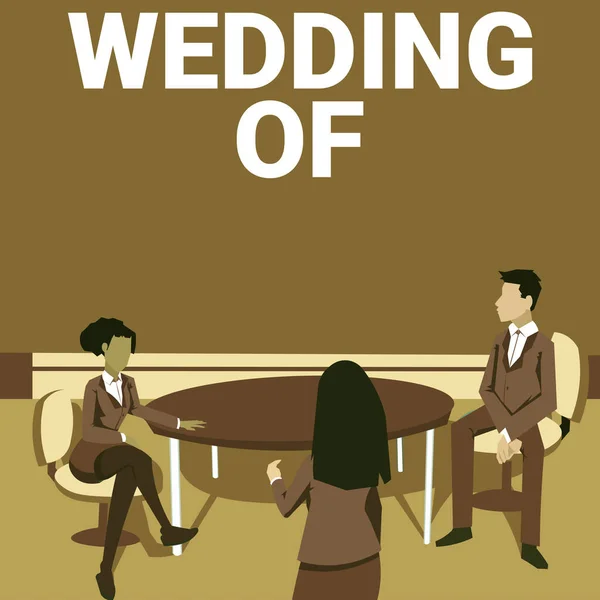 Wedding Kavramsal Gösterimi Adamı Duyurmak Için Kelime Şimdi Evli Bir — Stok fotoğraf
