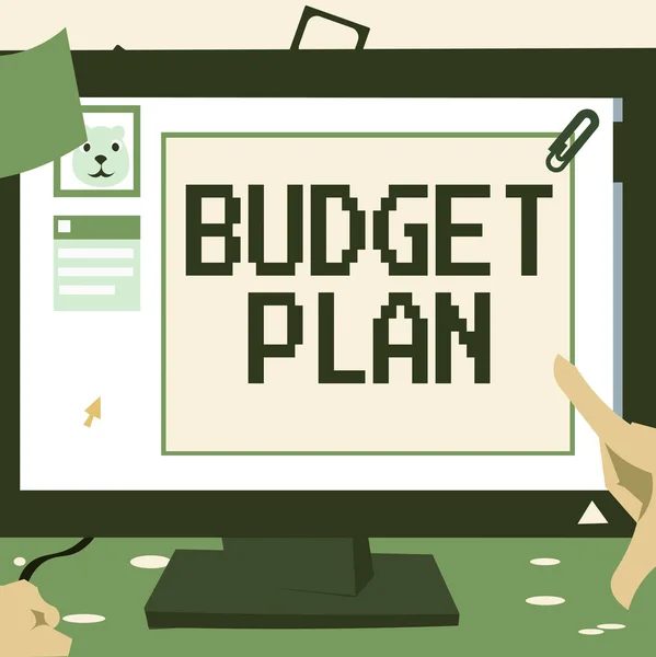 Text Caption Presenting Budget Plan Internet Concept Financial Schedule Defined — Stock Photo, Image