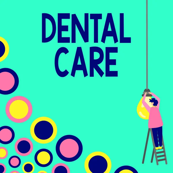 Λεζάντα Κειμένου Που Παρουσιάζει Οδοντιατρική Φροντίδα Word Maintenance Healthy Teeth — Φωτογραφία Αρχείου