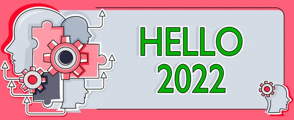 Текст Демонструє Натхнення Hello 2022 Word Written Hope Great Happent — стокове фото