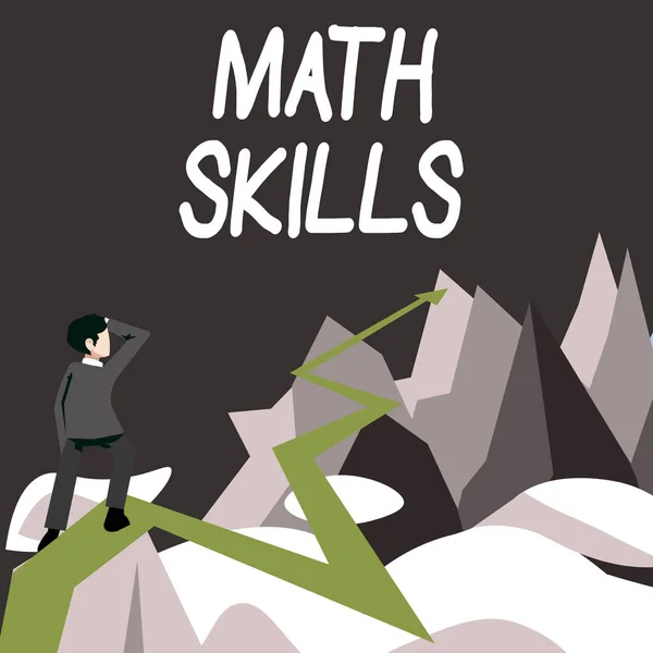 Tekst Pokazujący Inspirację Umiejętności Matematyczne Business Showcase Zaczyna Uczyć Się — Zdjęcie stockowe