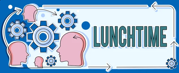 Inspiration Visar Tecken Lunchtid Business Showcase Måltider Mitt Dagen Efter — Stockfoto
