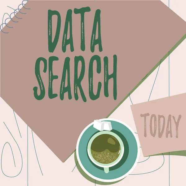 Inspiration Showing Sign Data Search Business Concept Gathers Reports Information — Stock Photo, Image