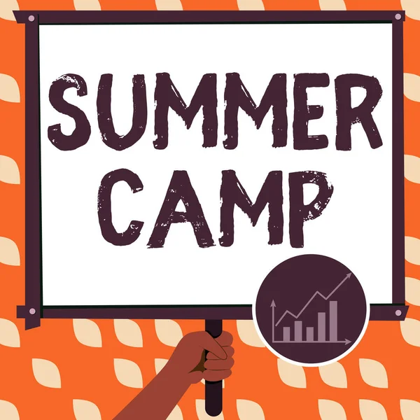 Text Som Visar Inspiration Summer Camp Word Skrivet Övervakat Program — Stockfoto