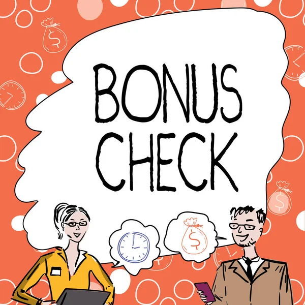 Inspiratie Toont Teken Bonus Check Concept Betekent Iets Aanvulling Wat — Stockfoto
