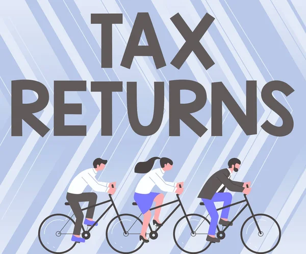 Tax Returns Business Concept Tax Payer Financial Information Tax Liability — 스톡 사진