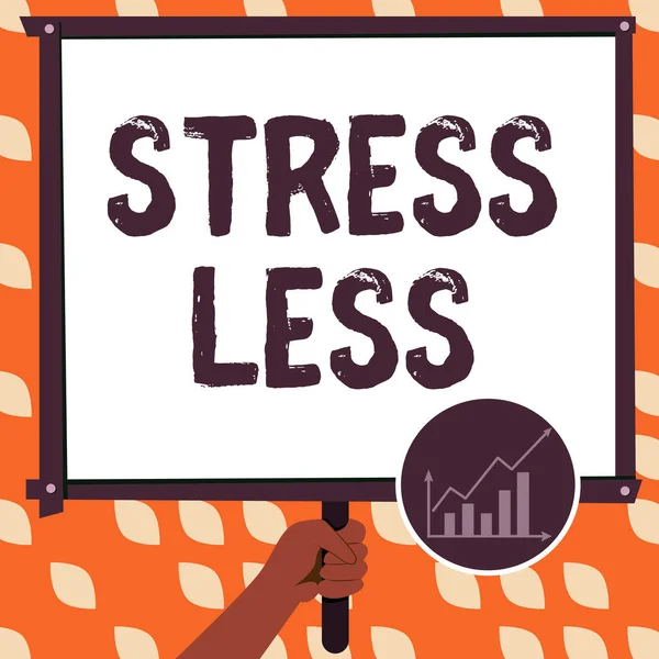 Tanda Teks Yang Menunjukkan Stres Kurang Pendekatan Bisnis Menjauh Dari — Stok Foto