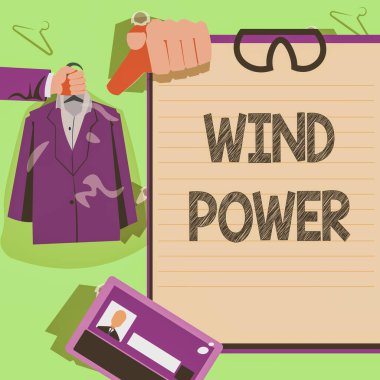 Yeni Açık Kariyer Fırsatları Gösteren, jeneratörleri Eller Tutma Üniforması 'nı açmak için mekanik güç sağlamak için hava akışının kullanılması için gerekli olan ilhamı gösteren metin.