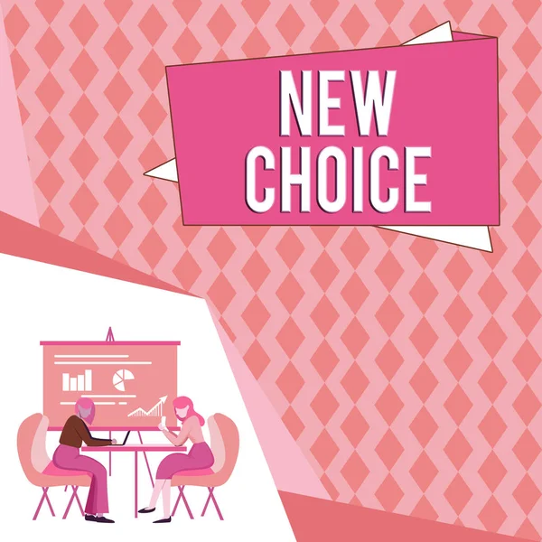 Schrijven Weergeven Van Tekst New Choice Zakelijk Overzicht Met Veel — Stockfoto