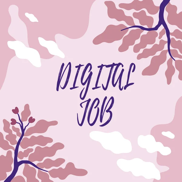 Inspiracja Pokazująca Znak Digital Job Business Showcase Get Paid Task — Zdjęcie stockowe