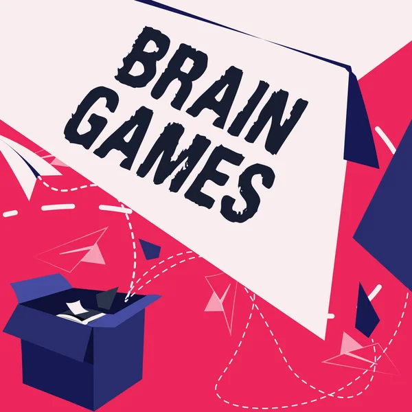 Правообладатель Иллюстрации Brain Games Word Психологические Тактические Манипуляции Запугивание Противника — стоковое фото