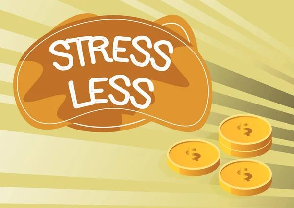 Legenda Texto Apresentando Stress Less Foto Conceitual Fique Longe Problemas — Fotografia de Stock