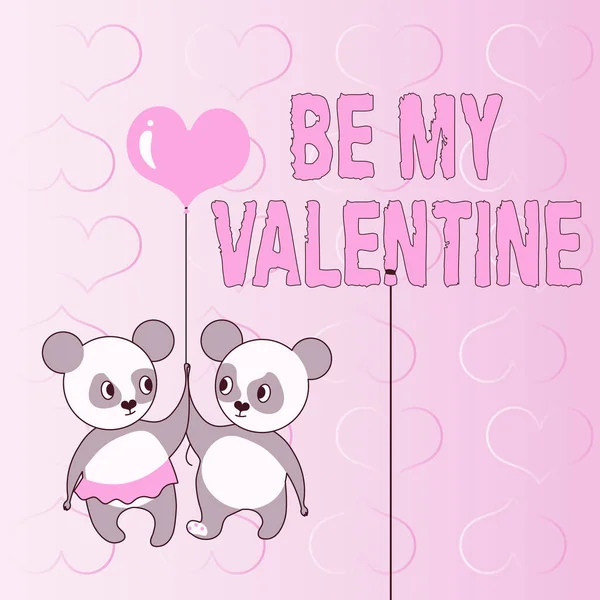 Sinal Texto Mostrando Valentine Visão Geral Negócio Pedir Alguém Para — Fotografia de Stock